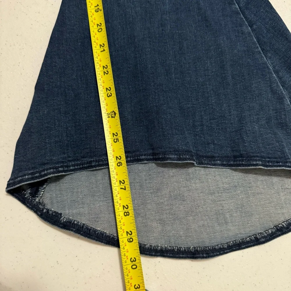 Free People Hippie Hi-Lo Bell Bottom Flare Jeans Blue 25